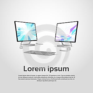 Desktop Logo Modern Computer Workstation Icon