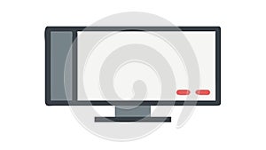 Desktop Monitor Icon for Computer & Digital Display, vector design Generative AI