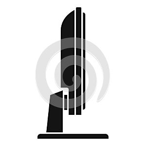 Desktop monitor icon simple vector. Computer screen