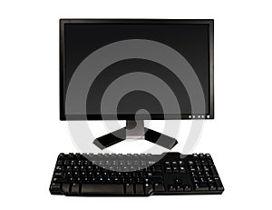 Desktop monitor and keyboard