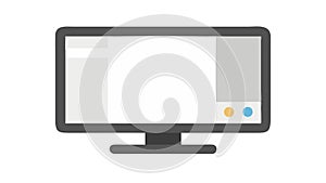 Desktop monitor screen, digital display device, vector design Generative AI