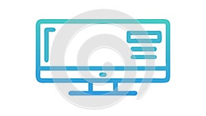 Desktop Monitor Screen Icon: Modern Display for Computing Web, vector design Generative AI
