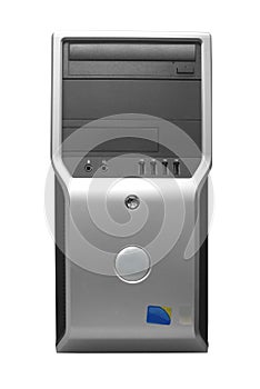 Desktop pc case isolated