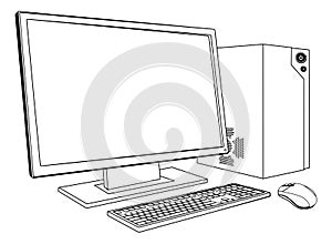 Desktop PC computer workstation