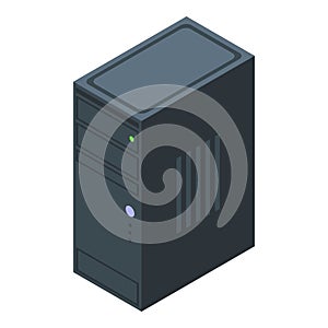 Desktop pc operating system icon, isometric style