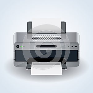 Desktop printer vector icon