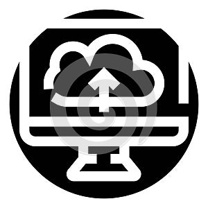 Desktop screen showing cloud upload and sync process