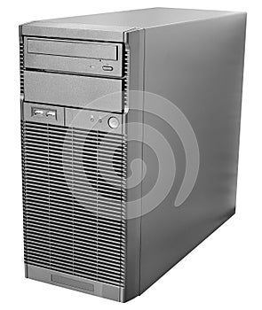 Desktop server on white