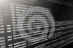 Desktop source code and Wallpaper by Computer language with coding and programming.