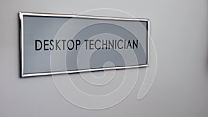 Desktop technician office, computer maintenance, repairs of office hardware