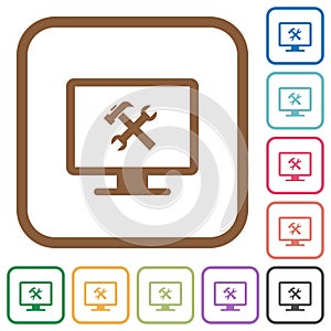 Desktop tools simple icons