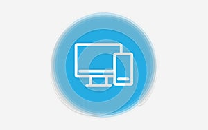 Desktop vector icon sign symbol