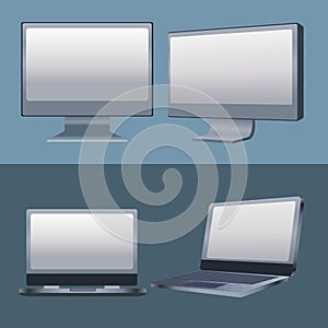 desktops and laptops mockup