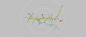 Desogestrel molecular structure isolated on grey