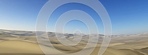 Desolate Desert Panoramic Panorama Illustration