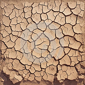 Desolate earth Background of parched and cracked dry ground