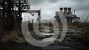 desolate empty industrial background