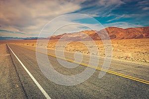 Desolate Road Through Death Valley