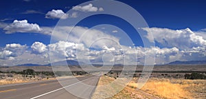 Desolate road in New Mexico photo