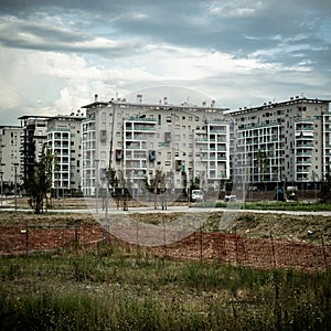 Desolate suburb landscape