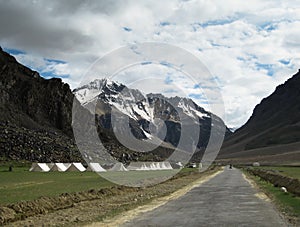 Desolate Tourist Tent Camp, Ladakh India photo