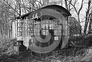 Desolate winch-cabin