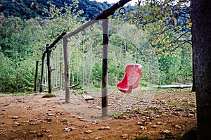 Desolated Swings On Natural Park