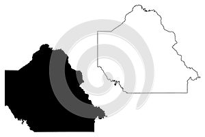 DeSoto County, Louisiana U.S. county, United States of America, USA, U.S., US map vector illustration, scribble sketch DeSoto