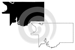 DeSoto County, Mississippi U.S. county, United States of America, USA, U.S., US map vector illustration, scribble sketch DeSoto