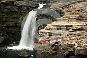 Desoto falls in summer wide shot photo