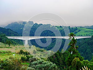 Despe-te-que-Suas viaduct bridge in Azores photo
