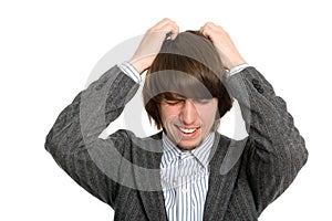 Desperate businessman