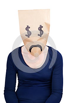 A desperate dollar paper bag