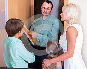 Desperate family and irritated inspector