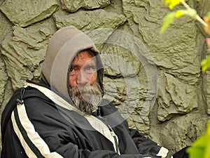 Desperate Homeless Man photo