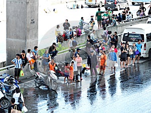 Desperate people waiting relocation