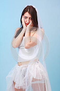 Despondent young bride