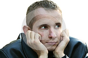 Despondent young man