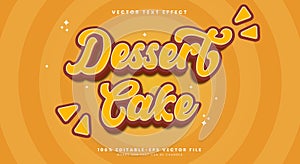 Dessert Cake Editable Text Effect Template