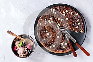 Dessert chocolate pizza