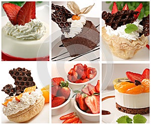 Dessert collage