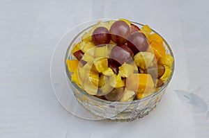 Dessert Dish Filled With Ripe Mixed Fruits