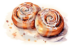 Dessert food pastry cinnamon tasty breakfast snack background homemade sweet fresh bun