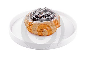 Dessert fruit cake with currant