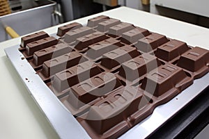 dessert manufacturing production food industry factory sweet industrial chocolate candy. Generative AI.