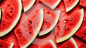 Dessert melon ripe healthy diet fresh food watermelon sweet fruit summer slice red