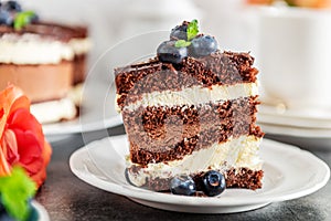 Dessert Menu Belgian Chocolate Layered Gateau