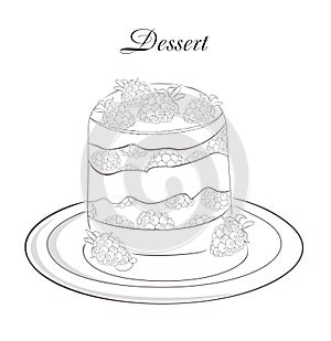 Dessert menu template