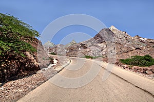 Dessert road in the Hormuz Island, Hormozgan Province, Iran