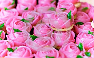 Dessert rose pink for valentine day.